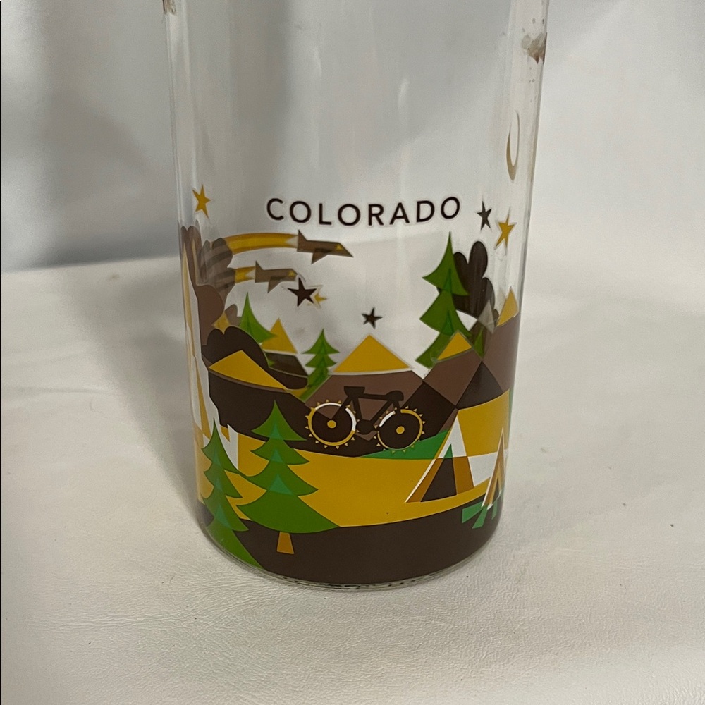 Starbucks Colorado You Are Here Glass Water Bottle